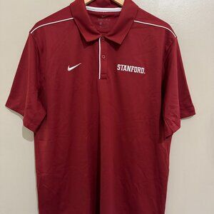 Nike Stanford Cardinal Team Issue On-Field Football Polo Golf Shirt XL AR6749